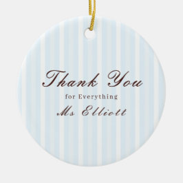 Personalised Thank You Teacher Ornament Bluebell