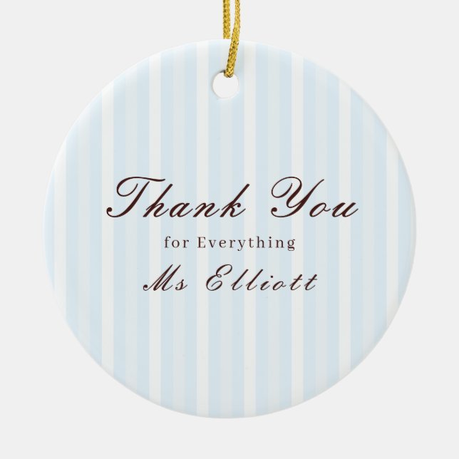 Personalised Thank You Teacher Ornament Bluebell (Framsidan)
