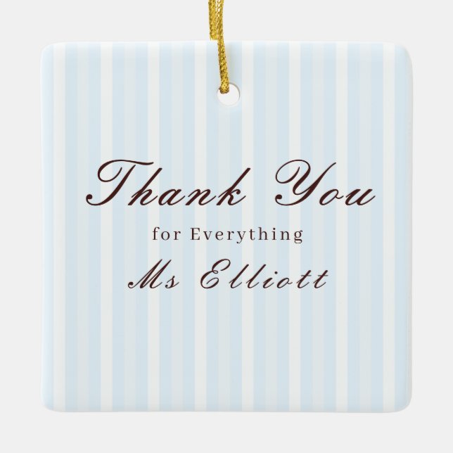 Personalised Thank You Teacher Ornament Bluebell (Framsida)