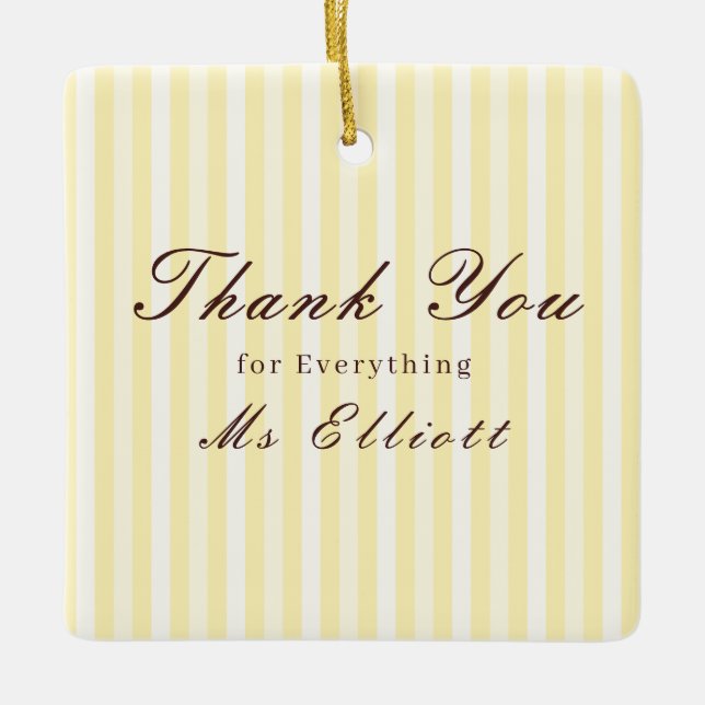 Personalised Thank You Teacher Ornament Buttercup (Framsida)