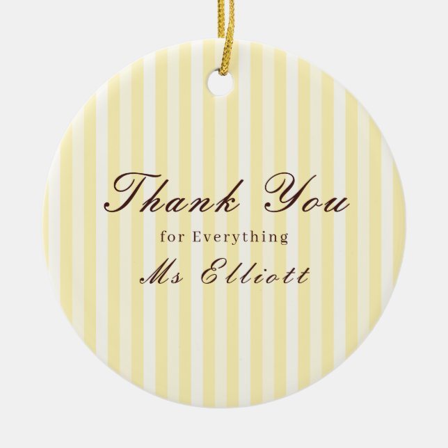 Personalised Thank You Teacher Ornament Buttercup (Framsidan)