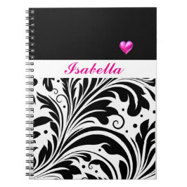 Personalised Trendy B & W Spiral Photo Notebook Anteckningsbok