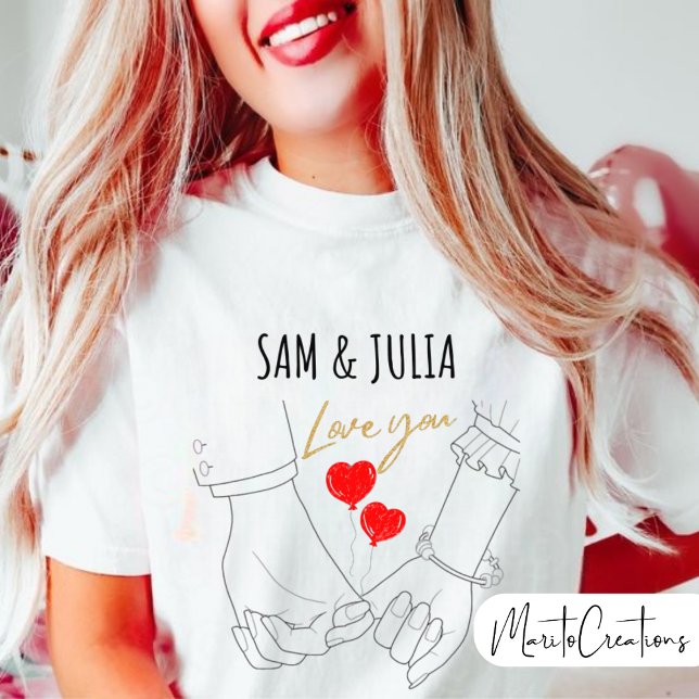 Personalised unisex t-shirt for lovers. (Skapare uppladdad)