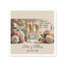 Personalised Wedding Napkins-Happily Ever After