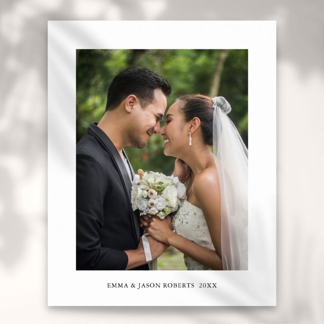 Personalised Wedding Photo and Name Print Poster (Personalized Wedding Photo and Name Print)