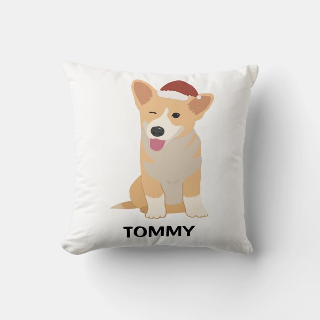 Personalised Welsh Corgi Cushion Kudde (Framsida)