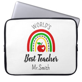 Personalised World's Best Teacher Laptop Sleeve