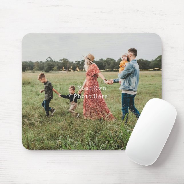 Personalised Your Own Photo Mouse Pad. Musmatta (Med mus)