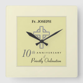 Personalisera, 10-årsjubiléet av prästen fyrkantig klocka
