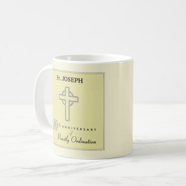 Personalisera, 10-årsjubiléet av prästen kaffemugg (Framsida vänster)