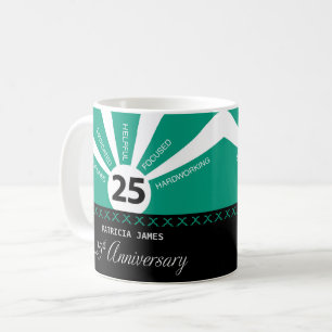 Personalisera, 25-årsdag för anställda kaffemugg