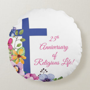 Personalisera, 25-årsdag nun Religiösa Life Rund Kudde