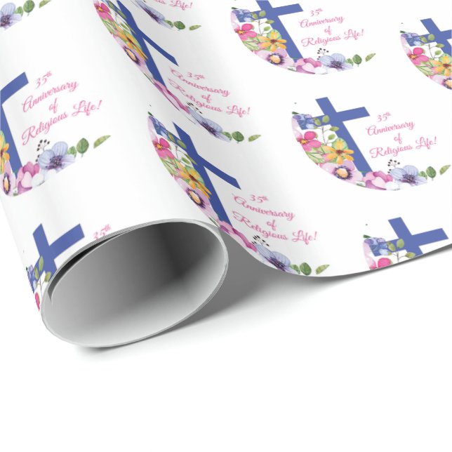 Personalisera, 35-årsjubileum Nunna Religiöst Liv Presentpapper (Rullad Hörn)