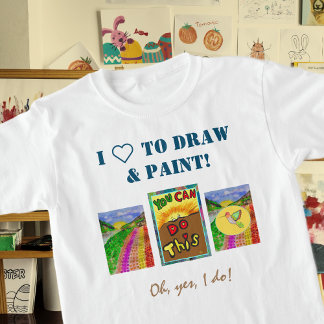 Personalisera 3-foto-panel och textmall t shirt