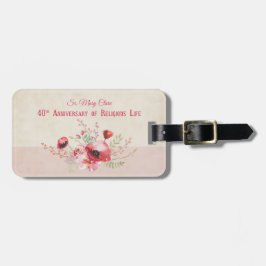 Personalisera, 40-årsjubiléet, nun, Rosa och Bagagebricka