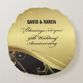 Personalisera, 50:e Bröllop-årsdagen Religiösa Rund Kudde