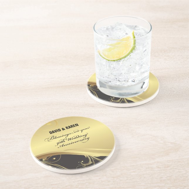 Personalisera, 50:e Bröllop-årsdagen Religiösa Underlägg Sandsten (Sidan)