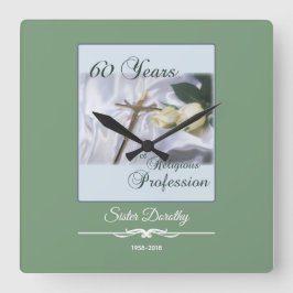 Personalisera, 60 års Religiösa Fyrkantig Klocka