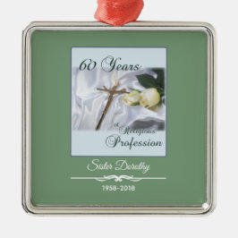 Personalisera, 60 års Religiösa Julgransprydnad Metall
