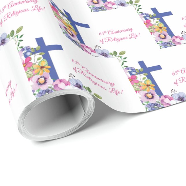 Personalisera, 65-årsjubileum Nunna Religiöst Liv Presentpapper (Rullad Hörn)
