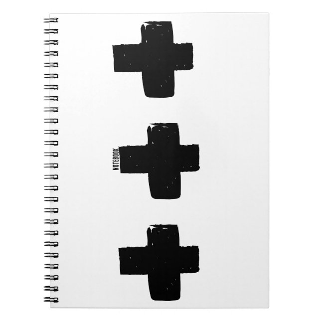 PERSONALISERA: Abstrakt Painting Monochromatic 5/5 Anteckningsbok (Framsidan)