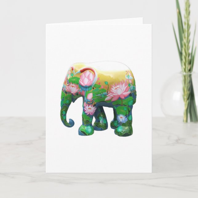 Personalisera Animal Safari Jungle Afrika Flowers Kort (Framsida)