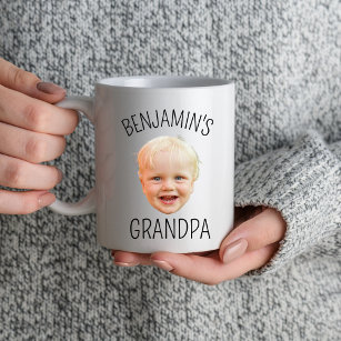 Personalisera Baby Ansikte Mugg för Grandpa Baby B