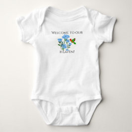 Personalisera Baby One=Biet Blommigt Hummingbird T Shirt