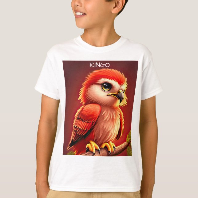 Personalisera Baby Red Hawk T Shirt (Framsida)