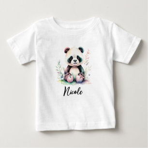 Personalisera Barn Kids Småbarn Panda Bear T Shirt