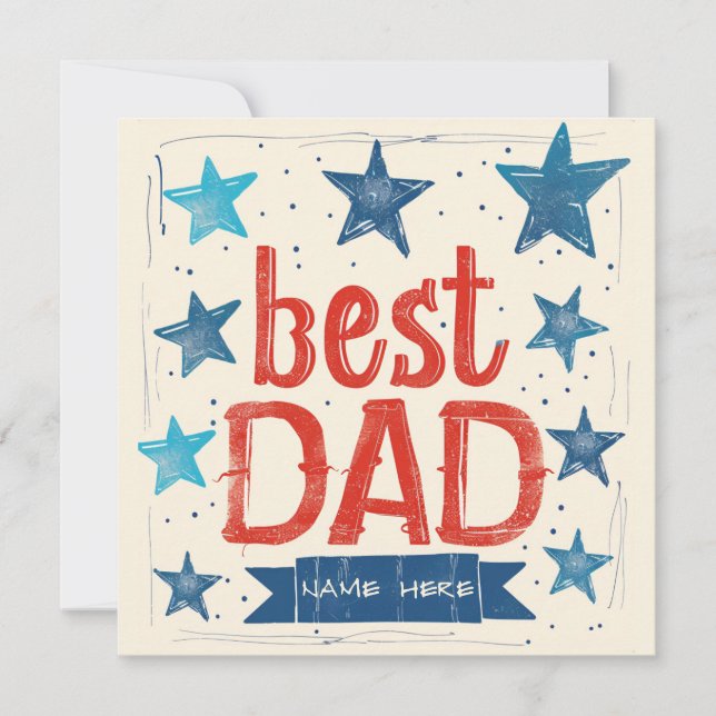 Personalisera Bästa Pappa Julkort (Framsida)