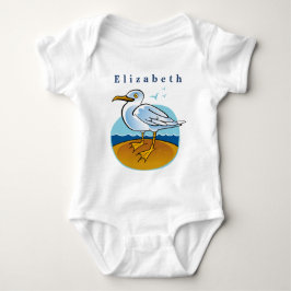 Personalisera Bird Fiskmås på Brown Sandy Beach T Shirt