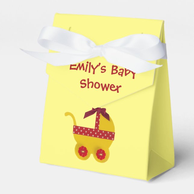 Personalisera, Bright Gult, Red baby barnvagn Presentaskar (Framsidan Sidan)