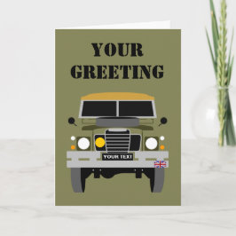 PERSONALISERA BRITISH ARMY VETERAN LAND-ROVER KORT