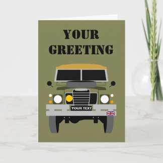 PERSONALISERA BRITISH ARMY VETERAN LAND-ROVER KORT