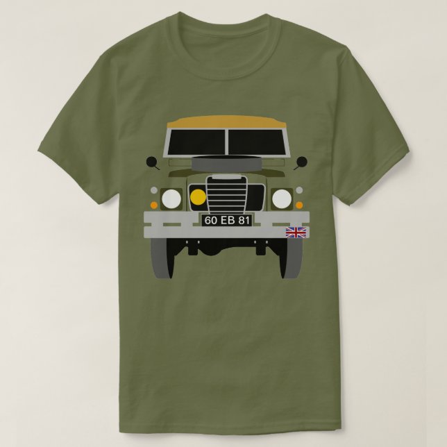 PERSONALISERA BRITISH ARMY VETERAN LAND-ROVER T SHIRT (Design framsida)
