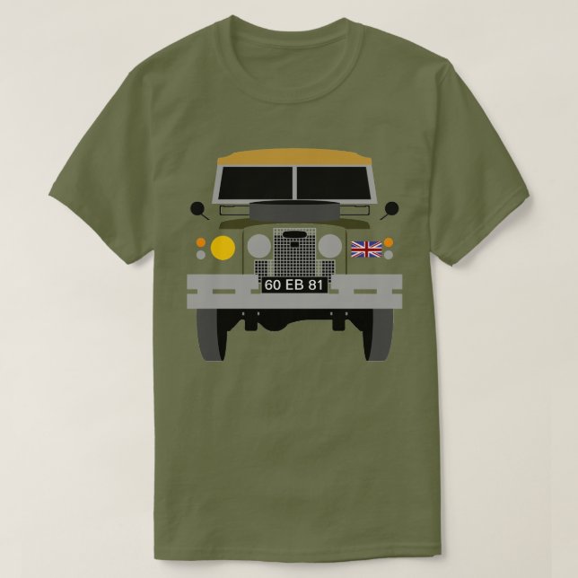 PERSONALISERA BRITISH ARMY VETERAN LAND-ROVER T SHIRT (Design framsida)