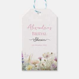 Personalisera Bröllopsfest vilda blommor Presentetikett