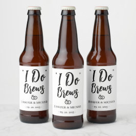 Personalisera Bröllopsfirande I Do Brews Ölflaska Etikett
