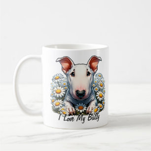 Personalisera Bull Terrier i Daisy Kaffemugg