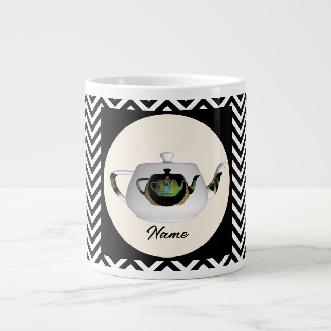 Personalisera Chevron Triple Tekannor Jumbo Mugg (Framsidan)