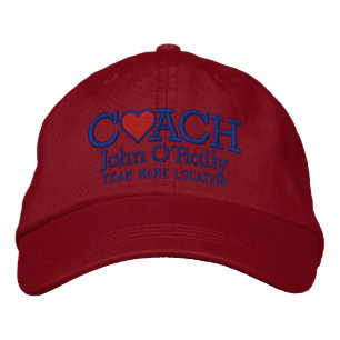 Personalisera Coach Love Cap Ditt Namn Ditt Spel! Broderad Keps