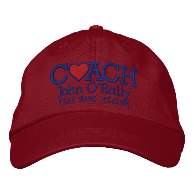 Personalisera Coach Love Cap Ditt Namn Ditt Spel! Broderad Keps (Framsida)