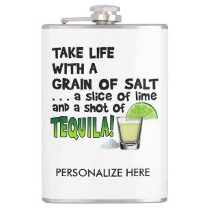 PERSONALISERA COCKTAIL FLASK - LIME, SALT, TEQUILA FICKPLUNTA