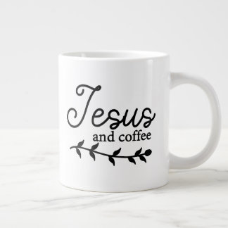 Personalisera Coffee Mugg Jesus och kaffe Jumbo Mugg