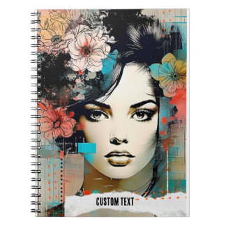 PERSONALISERA: Collage Flowers | Journal Anteckningsbok