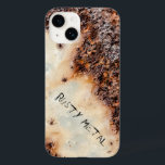 Personalisera Cool brun rostig metallstruktur<br><div class="desc">Personalisera Cool brun rostig metallstruktur Case-Mate iPhone-fodral.
Unikt telefonfodral med present till män med fotografi av en brun och beige rostig metall. Rostat, grovt, väderbitet, grunge gammal metall som ruttnar utifrån och in.</div>