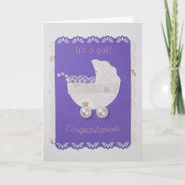 Personalisera Cute Baby barnvagn Kort