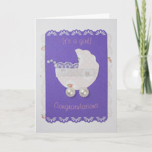 Personalisera Cute Baby barnvagn Kort