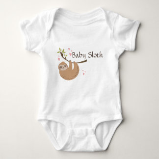 Personalisera Cute Baby Sloth Bodykostym T Shirt
